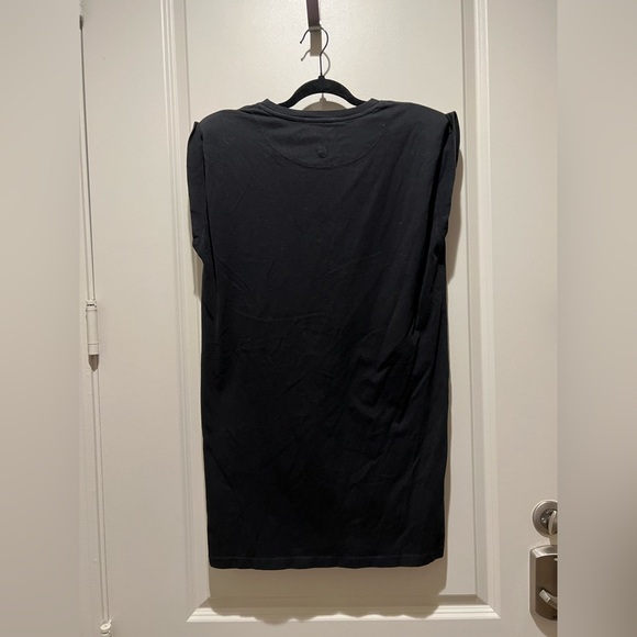 Anine Bing Tanner Black Shoulder Pad Dress Size S - Picture 4 of 9